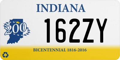 IN license plate 162ZY