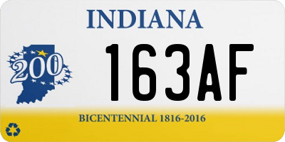 IN license plate 163AF