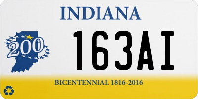 IN license plate 163AI