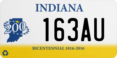 IN license plate 163AU