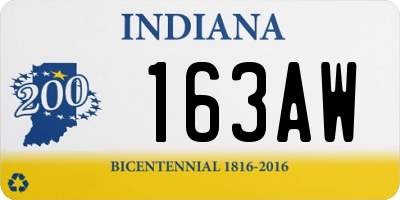 IN license plate 163AW