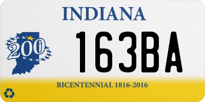 IN license plate 163BA