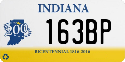 IN license plate 163BP