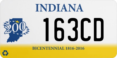 IN license plate 163CD