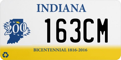 IN license plate 163CM