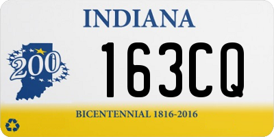 IN license plate 163CQ