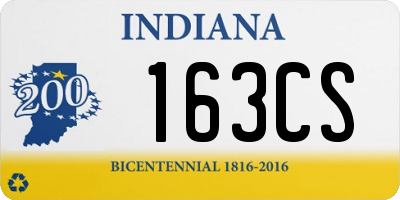 IN license plate 163CS