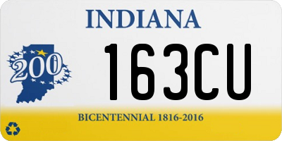 IN license plate 163CU