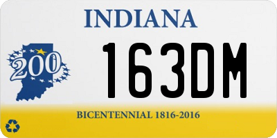 IN license plate 163DM