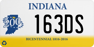 IN license plate 163DS