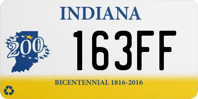 IN license plate 163FF