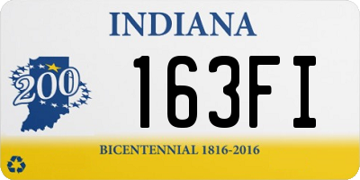 IN license plate 163FI