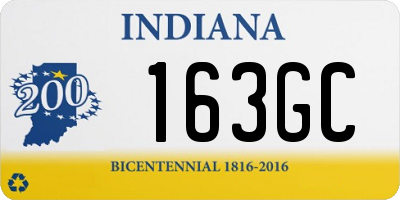 IN license plate 163GC