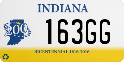 IN license plate 163GG