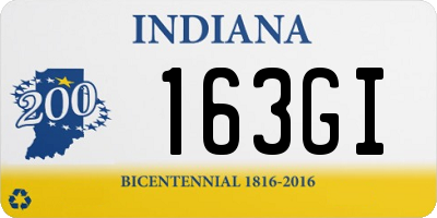 IN license plate 163GI