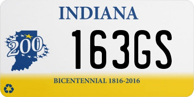 IN license plate 163GS