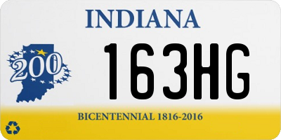 IN license plate 163HG