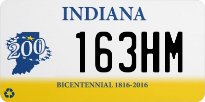 IN license plate 163HM