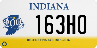 IN license plate 163HO