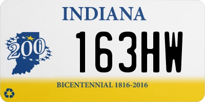 IN license plate 163HW