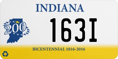 IN license plate 163I