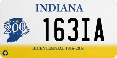 IN license plate 163IA