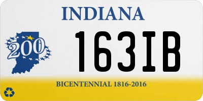 IN license plate 163IB