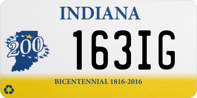 IN license plate 163IG