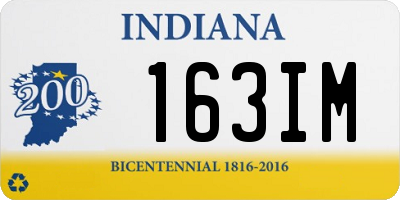 IN license plate 163IM