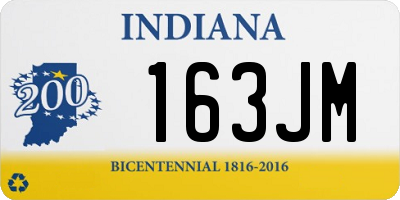 IN license plate 163JM