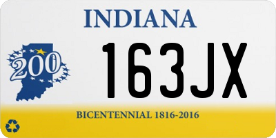 IN license plate 163JX