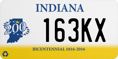 IN license plate 163KX