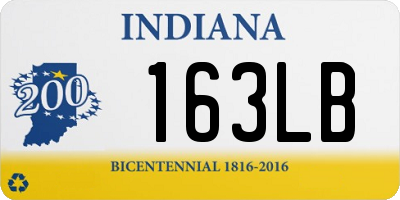 IN license plate 163LB