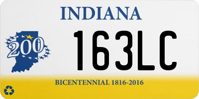 IN license plate 163LC