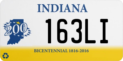 IN license plate 163LI