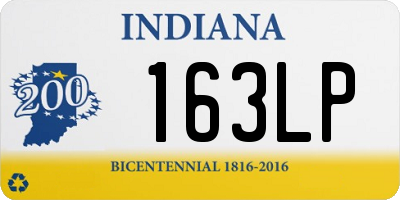 IN license plate 163LP