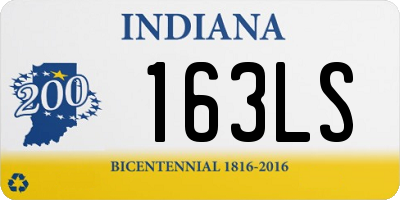 IN license plate 163LS