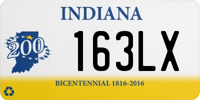 IN license plate 163LX