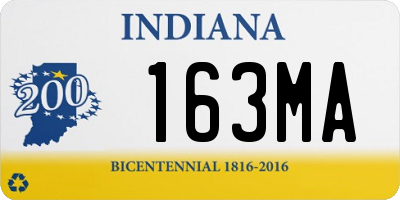 IN license plate 163MA