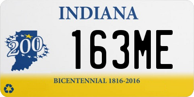 IN license plate 163ME