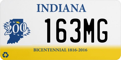 IN license plate 163MG