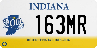 IN license plate 163MR