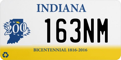 IN license plate 163NM