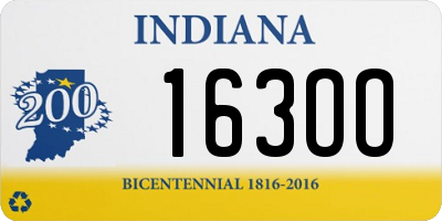 IN license plate 163OO