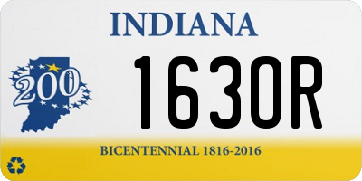 IN license plate 163OR