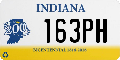 IN license plate 163PH