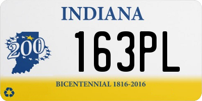 IN license plate 163PL