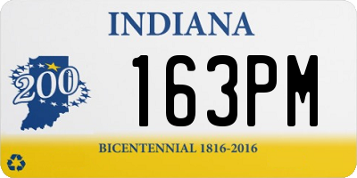 IN license plate 163PM