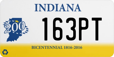 IN license plate 163PT