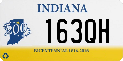 IN license plate 163QH